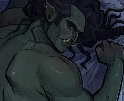Straight Make Orc, AI character on Erogen