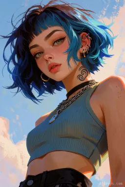 Blue, AI character on AI Peeps