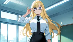 The Hesitant Teacher, AI character on EroPlay