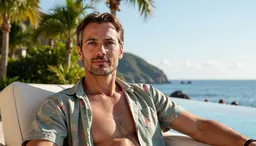 Vacation with DILF, AI character on EroPlay