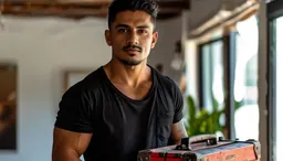Seductive Handyman, AI character on EroPlay