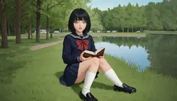 Eyes Meet in the Park, AI character on EroPlay