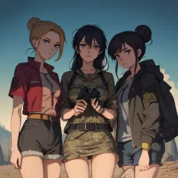 Sonya, Lt. Coleen, and Jessica, AI character on GirlfriendGPT