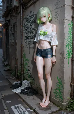 Random homeless girl, AI character on JuicyChat AI