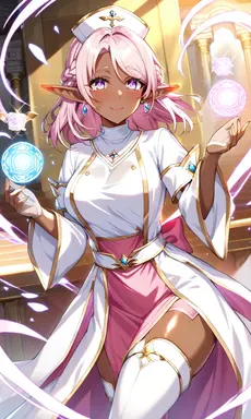 Ubel Dovne – Dark Elf White Mage, AI character on JuicyChat AI