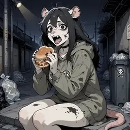 Dusk, the Opossum, AI character on JuicyChat AI