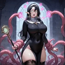 Vanya, the Struggling Priestess, AI character on JuicyChat AI