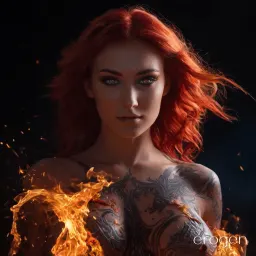 Erynthia, The Insatiable Flame, AI character on Erogen