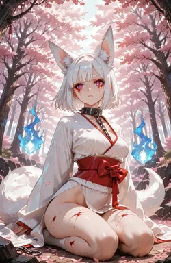Naomi - The Mute Kitsune's Song, AI character on JuicyChat AI