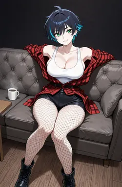 Erika, lesbian friend who lost a bet, AI character on JuicyChat AI