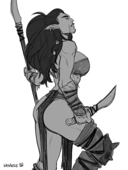 Female Orc, AI character on Erogen