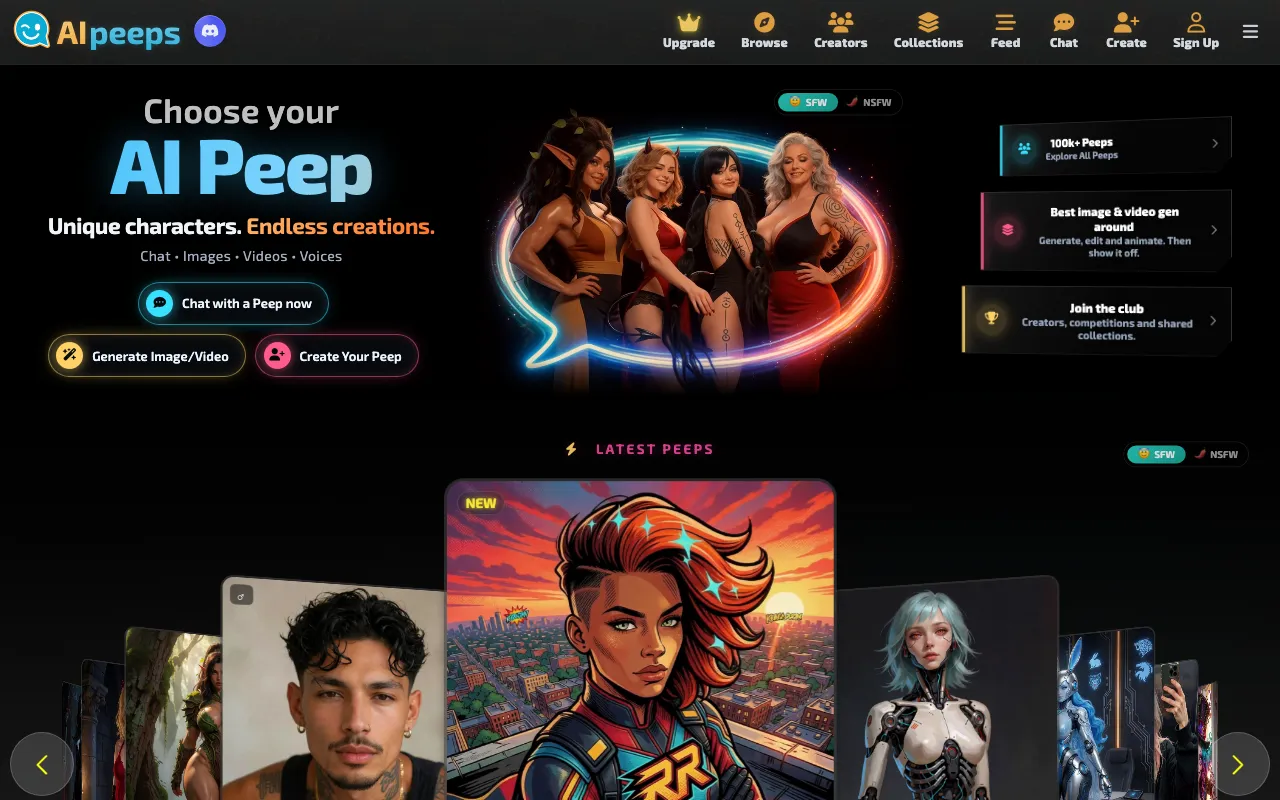 AI Peeps website, Sep 2026