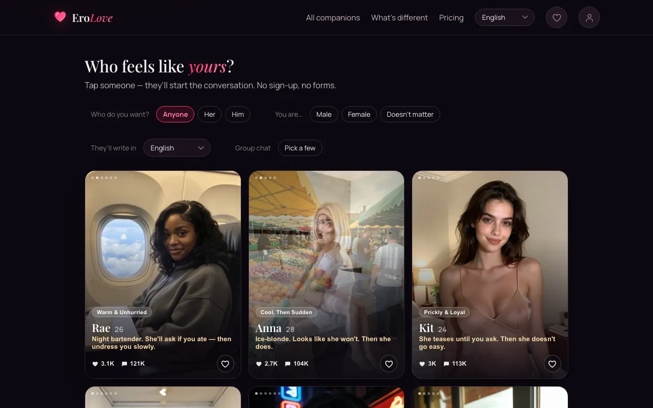 EroLove website, Sep 2026
