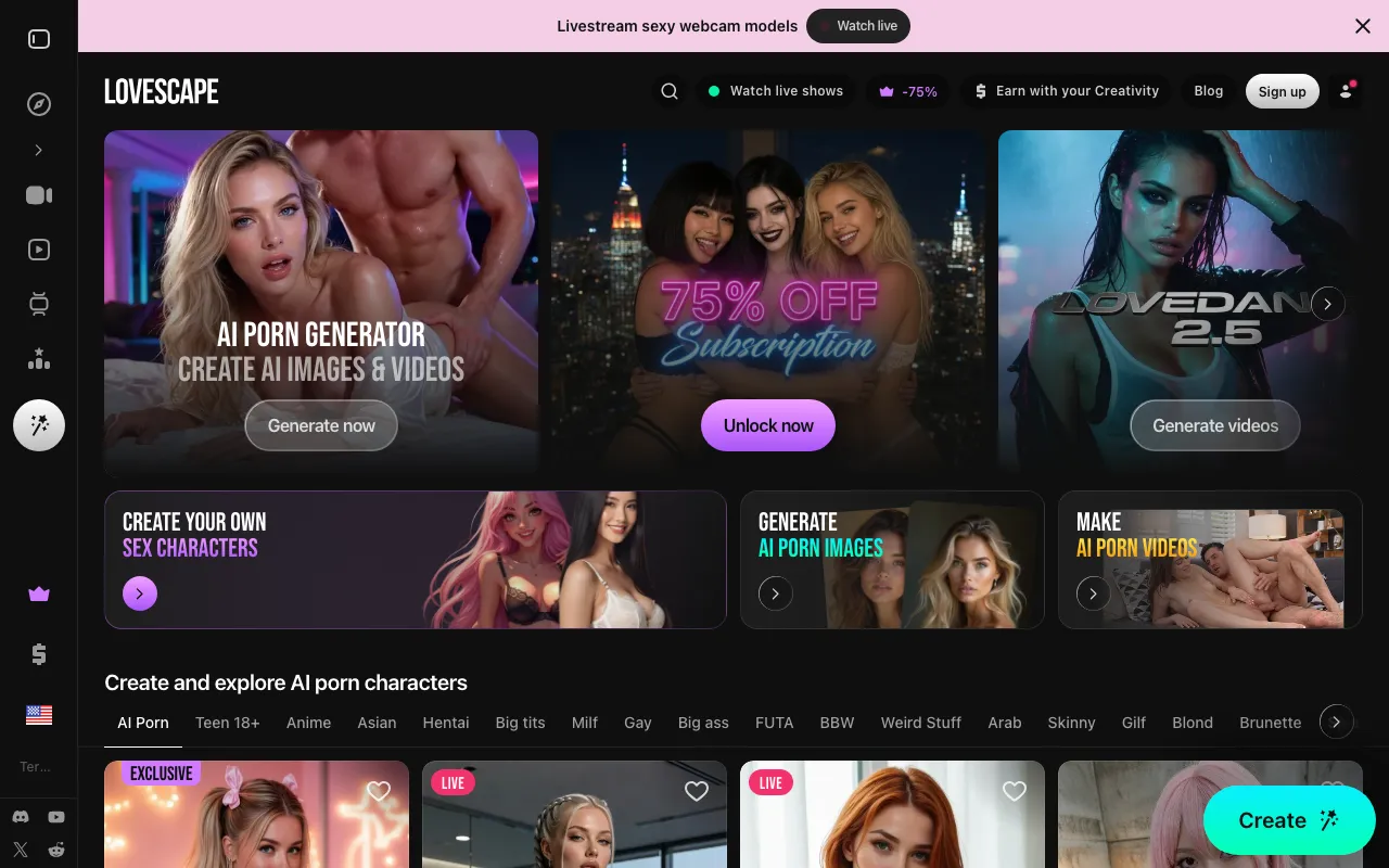 Lovescape website, Sep 2026